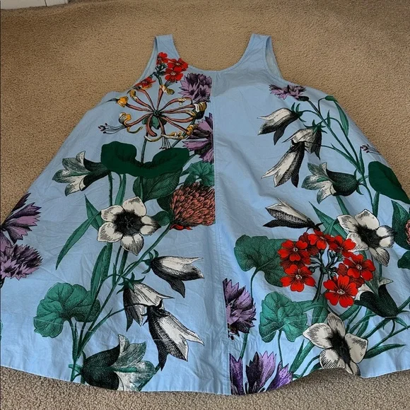 Anthropologie Maeve Mini Dress Keiko Blue Floral - Picture 9 of 11